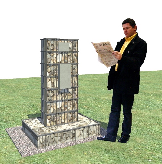 Skrzynka na listy z gabionów